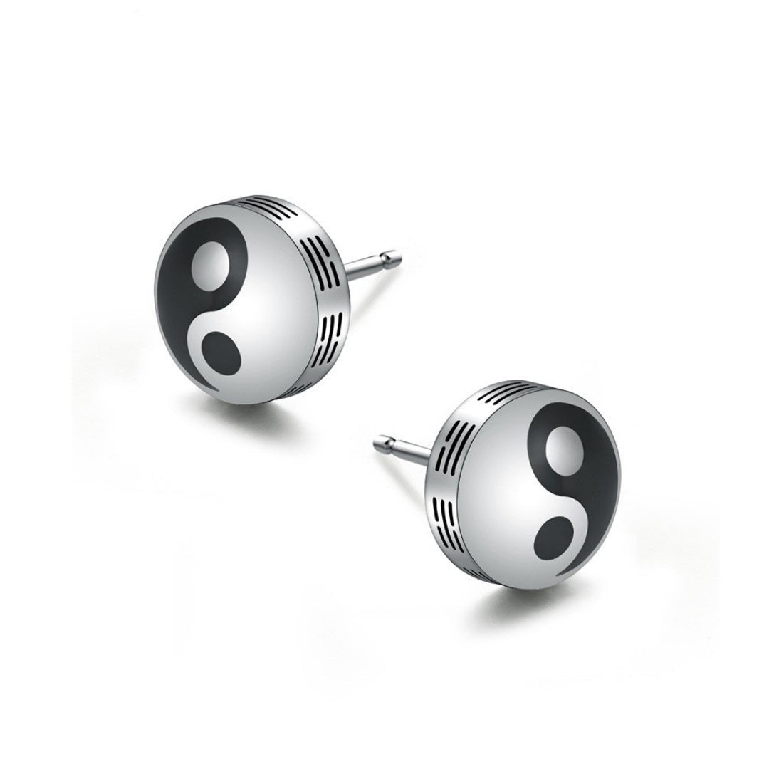 Boucle d'Oreille Yin Yang Homme – Symbole d'Équilibre et Sérénité - Biloria