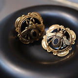 Boucles d'oreilles Agate Abeille Royale - Bijoux Nature et Vintage - Biloria