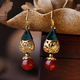 Boucles d'Oreilles Agate Plaqué Or | Cadeau Force Intérieure - Biloria