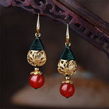 Boucles d'Oreilles Agate Plaqué Or | Cadeau Force Intérieure - Biloria