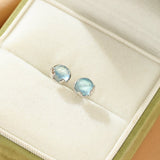 Boucles d'oreilles Aigue Marine Argent S925 Taille L - Biloria