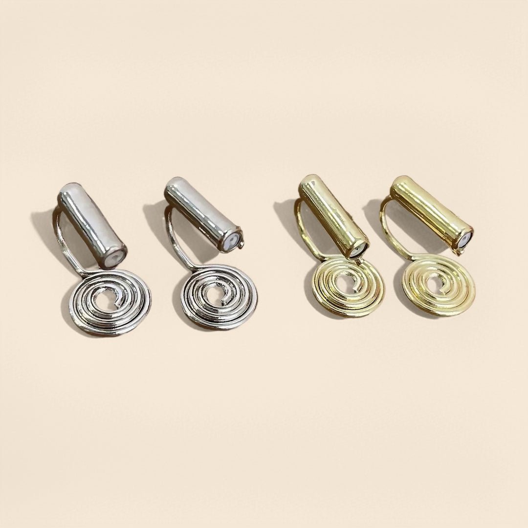 Boucles d'Oreilles Clips Spirale – Bijou de Décoration Tendance - Biloria