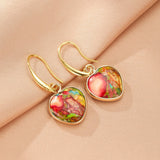 Boucles d'Oreilles Cœur Jaspe Multicolore – Bijou de Bien-être - Biloria
