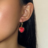 Boucles d'Oreilles Cœur Jaspe Multicolore – Bijou de Bien-être - Biloria