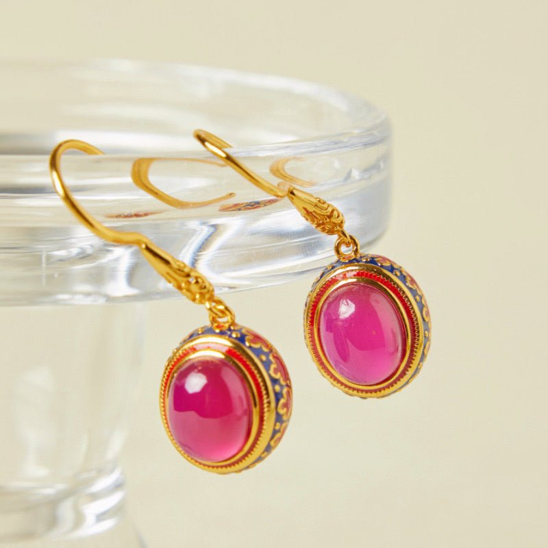 Boucles d'Oreilles Cornaline Abondance – Argent Plaqué Or - Biloria