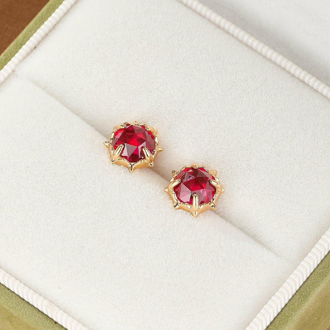 Boucles d'Oreilles Cornaline – Épine de Feu - Biloria