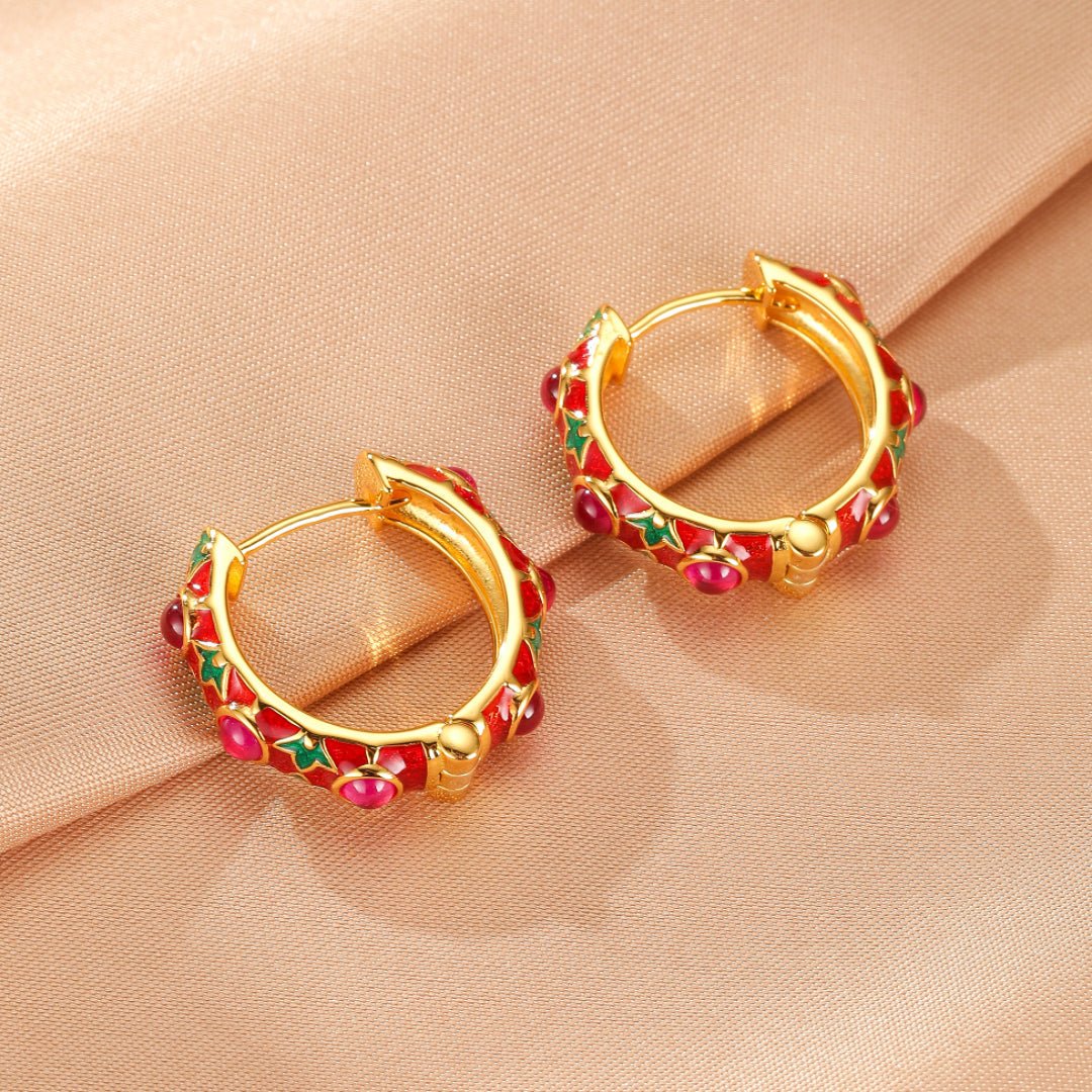 Boucles d'Oreilles Cornaline Jardin Enchanté - Biloria