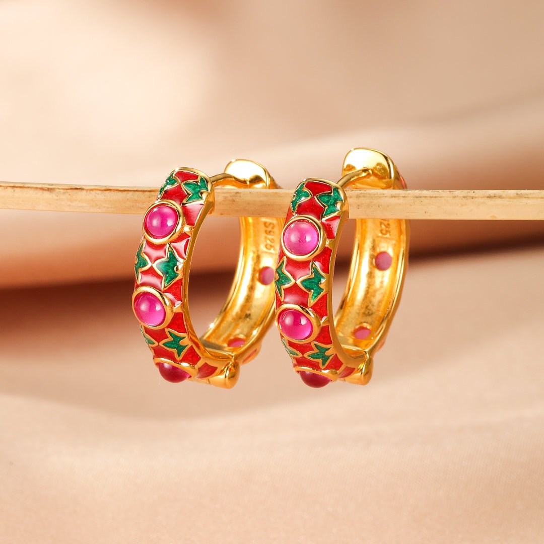 Boucles d'Oreilles Cornaline Jardin Enchanté - Biloria