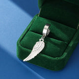 Boucles d'Oreilles Pendent Ailes Argentées | Bijou Homme Liberté - Biloria