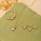 Boucles d'Oreilles Quartz Rose Argent Plaqué Or – Harmonie et Douceur - Biloria