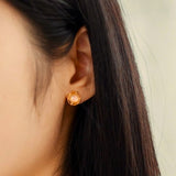 Boucles d'oreilles Quartz Rose – Argent plaqué or, vertus apaisantes - Biloria