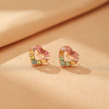 Boucles d'Oreilles Tourmaline Cœur Argent S925 - Bijou Tendance Bureau - Biloria