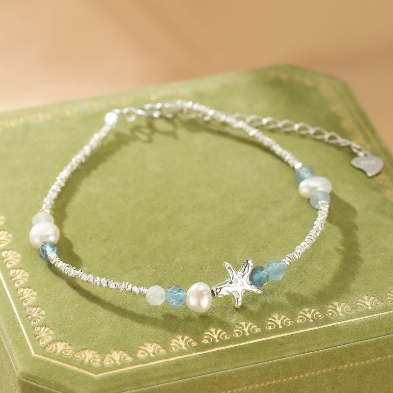 Bracelet Aigue-Marine Argent S925 Vol Marin - Biloria