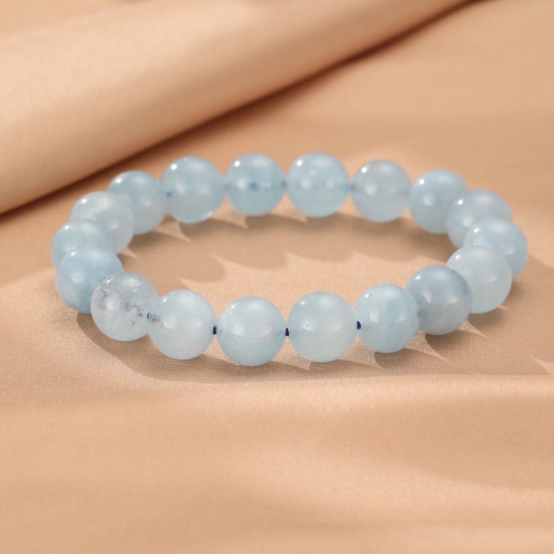 Bracelet Aigue-Marine Fait Main – Sérénité et Pureté - Biloria