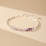 Bracelet Améthyste Ombres de Lavande Argent 925 Ajustable - Biloria