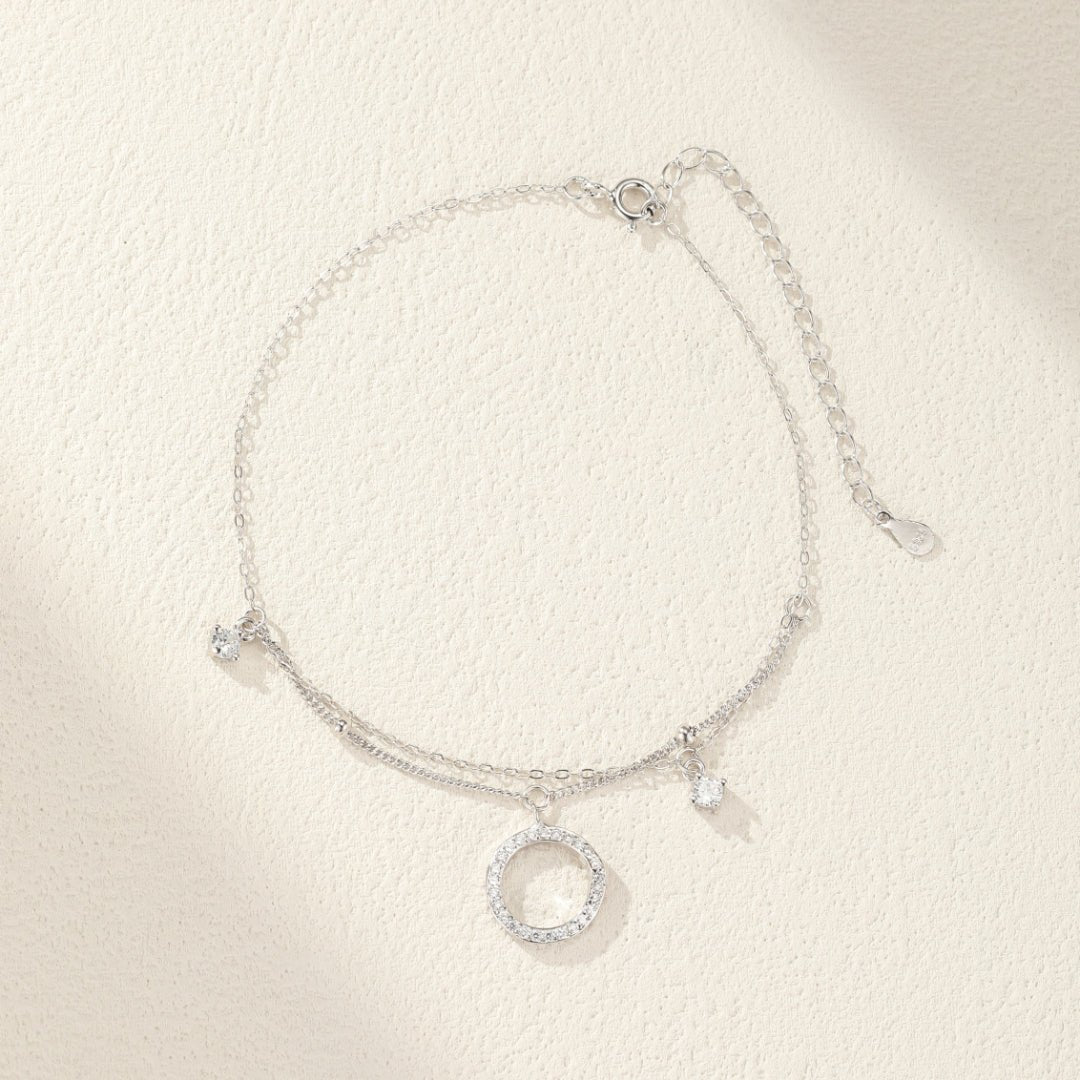 Bracelet Cheville Argent 925 Ajustable – Bijou Minimaliste - Biloria
