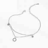 Bracelet Cheville Argent 925 Ajustable – Bijou Minimaliste - Biloria