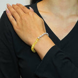 Bracelet Citrine Facettée et Argent 925 – Pierre de Joie - Biloria