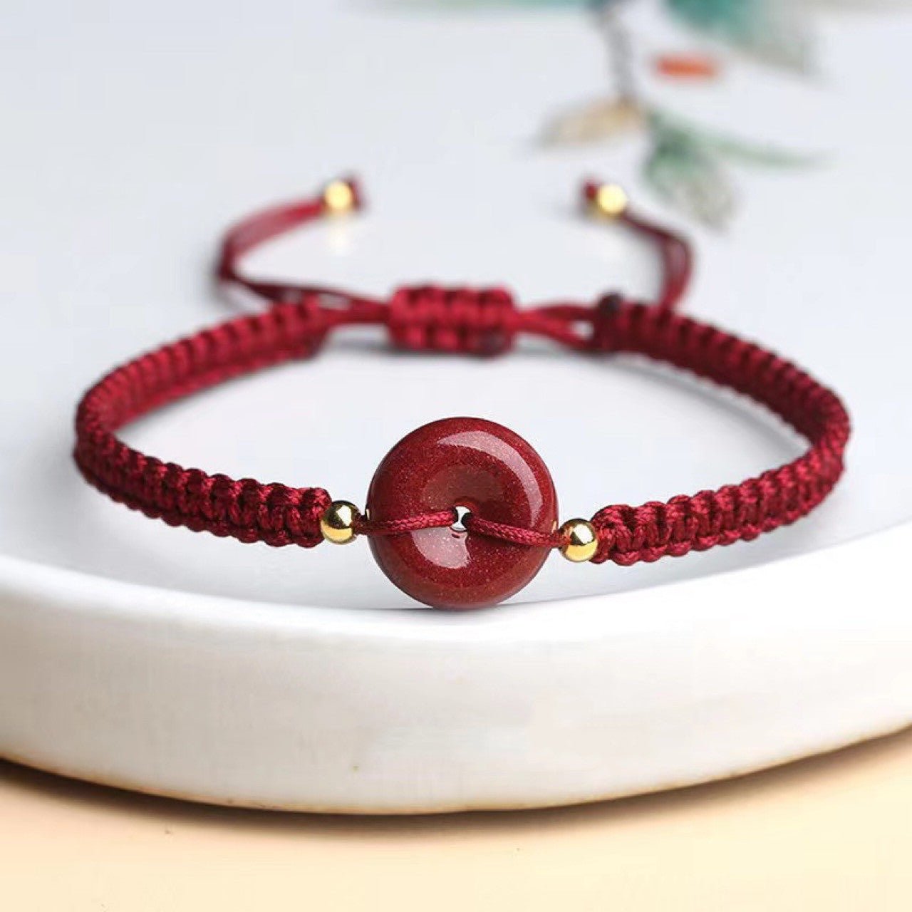 Bracelet Cordon Cinabre Rouge-Gorge – Protection et Union Spirituelle - Biloria