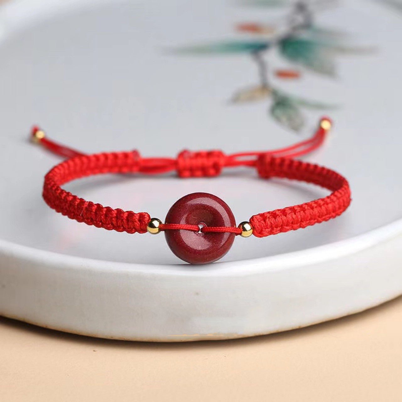 Bracelet Cordon Cinabre Rouge-Gorge – Protection et Union Spirituelle - Biloria