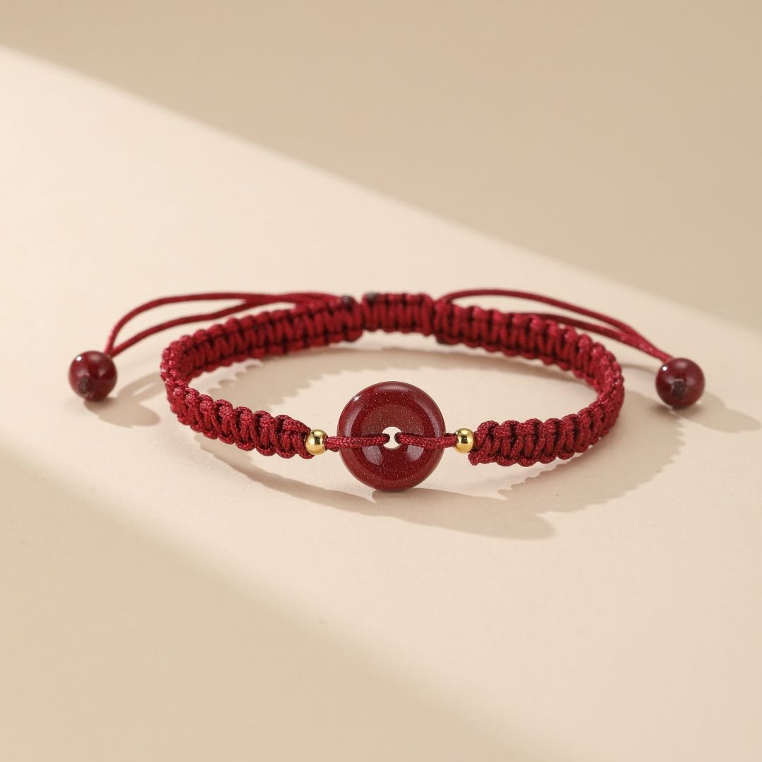Bracelet Cordon Cinabre Rouge-Gorge – Protection et Union Spirituelle - Biloria