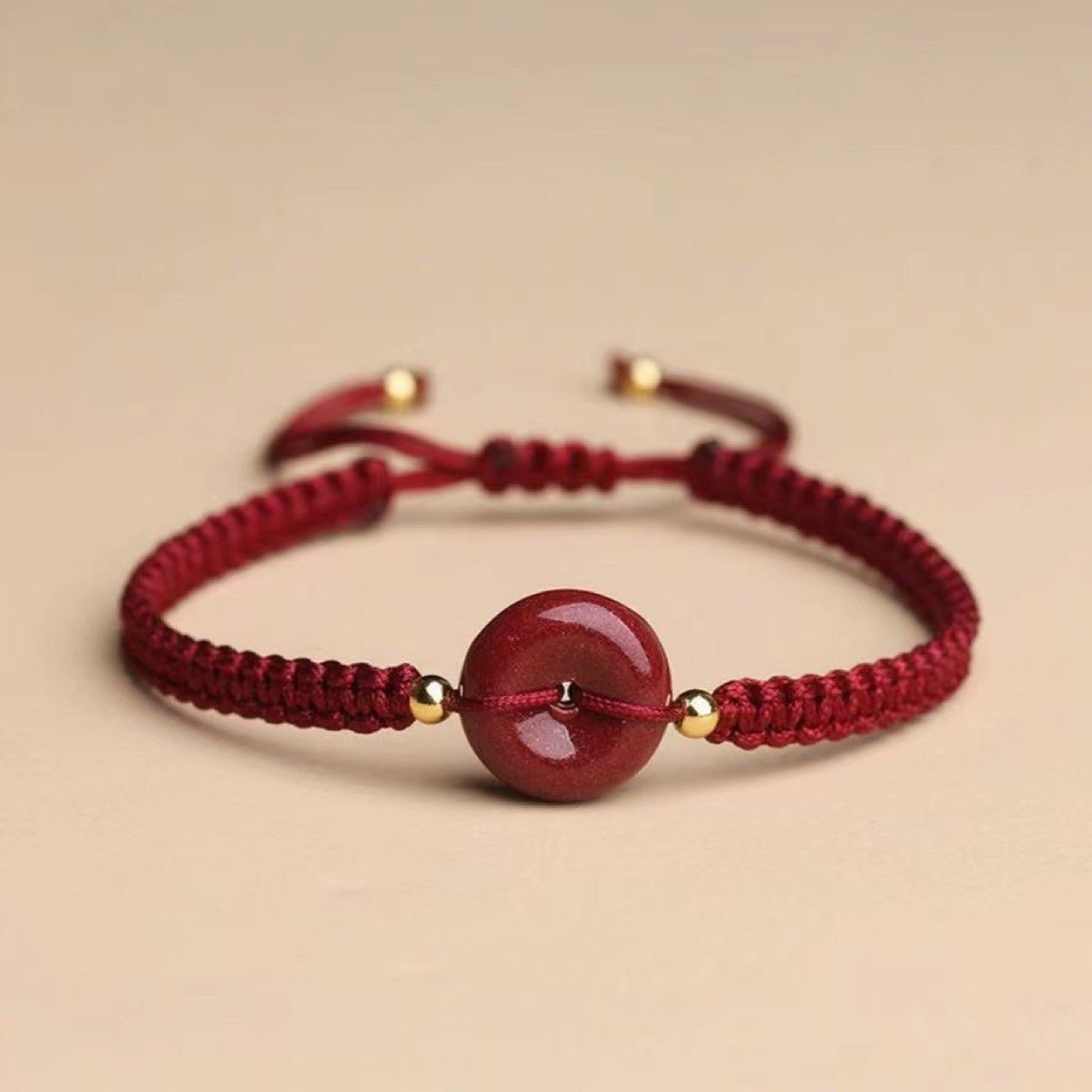 Bracelet Cordon Cinabre Rouge-Gorge – Protection et Union Spirituelle - Biloria