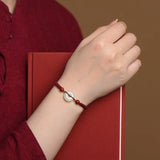 Bracelet Cordon Jade et Cinabre Tendance Bureau - Biloria
