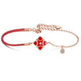 Bracelet Cordon Rouge Trèfle Chance Argent 925 - Biloria