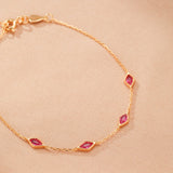 Bracelet Cornaline Douceur Intuitive Argent Plaqué Or 14k - Biloria
