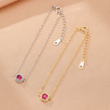 Bracelet Cornaline et Zircon en Argent Plaqué Or | Cadeau Femme - Biloria