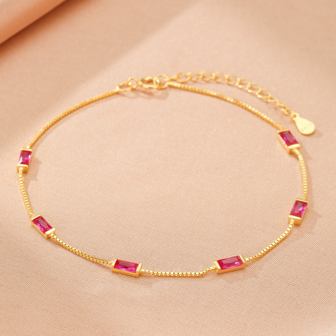 Bracelet Cornaline Rectangulaire Argent 925 – Bijou Énergie Passion - Biloria