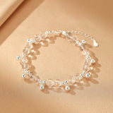 Bracelet Cristal de Roche Argent pour Femme – Pureté et Sérénité - Biloria