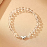 Bracelet Cristal de Roche Argent Pureté du Cœur - Biloria