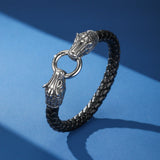 Bracelet Cuir Homme Symboles Vikings Protection - Biloria