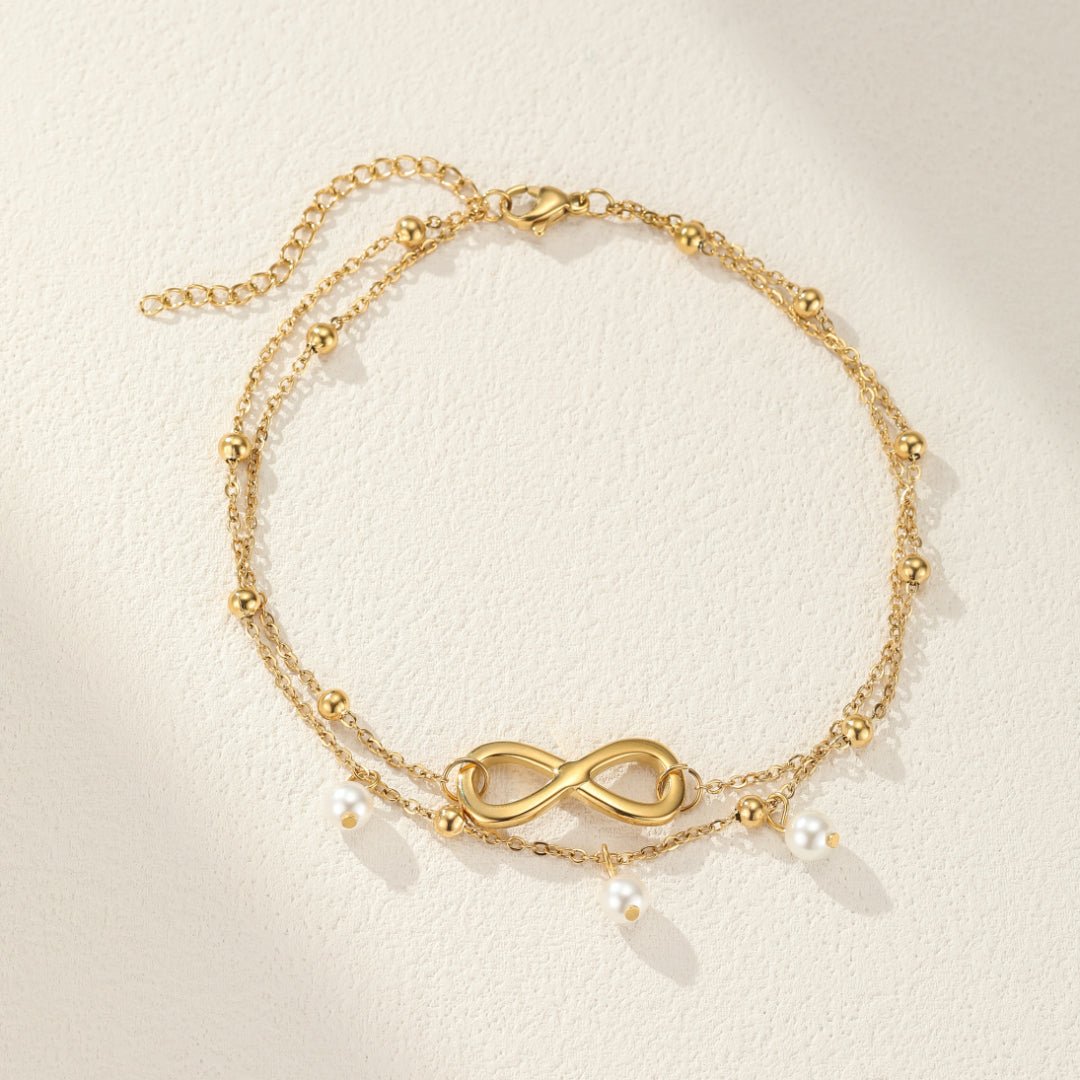 Bracelet de Cheville Infini Perle – Symbole de Renouveau - Biloria
