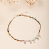 Bracelet de Cheville Tourmaline Argent – Bijou Spirituel Équilibrant - Biloria