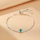 Bracelet Émeraude Argent 925 - Bijou Feng Shui Harmonie - Biloria