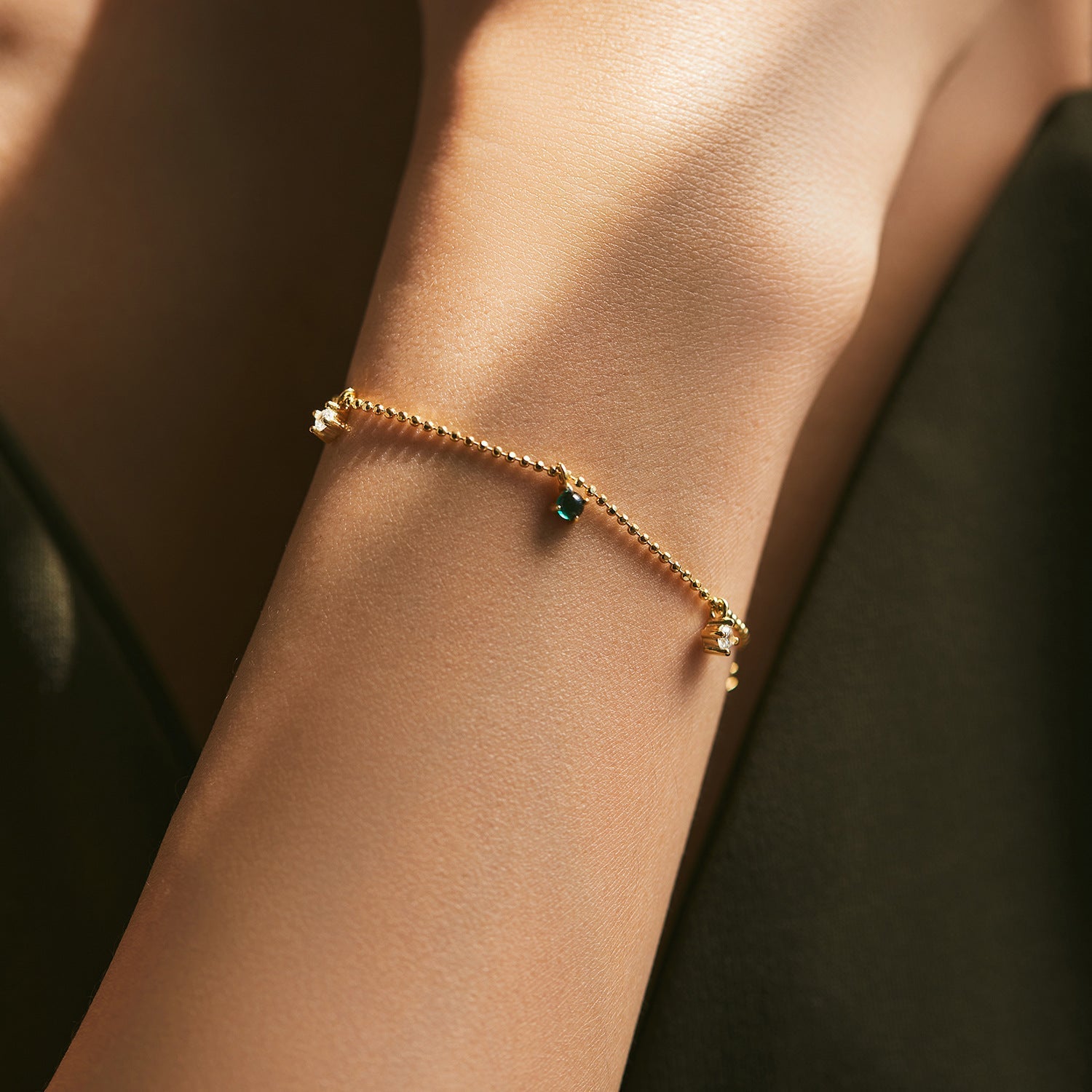 Bracelet Émeraude Zircon Argent 925 – Bijou Spirituel - Biloria