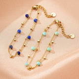 Bracelet en Amazonite et Lapis Lazuli – Bijou Féminin Constellé - Biloria