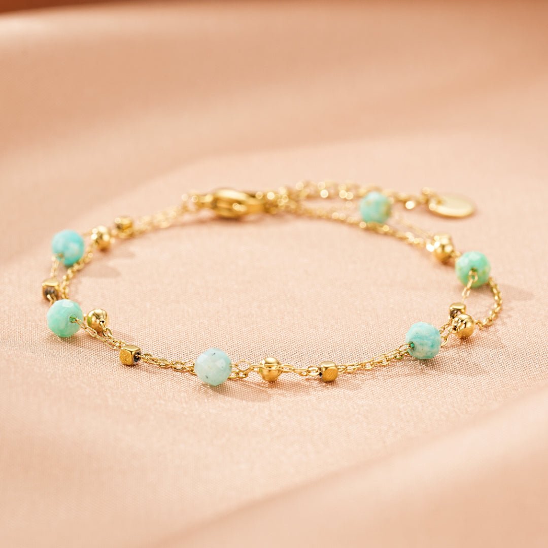 Bracelet en Amazonite et Lapis Lazuli – Bijou Féminin Constellé - Biloria