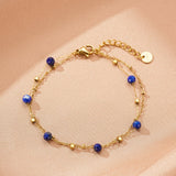 Bracelet en Amazonite et Lapis Lazuli – Bijou Féminin Constellé - Biloria