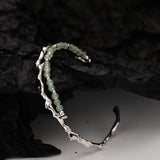 Bracelet en Aventurine et Argent 925 – Symbole Bambou - Biloria