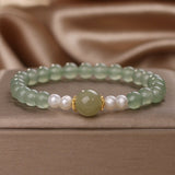 Bracelet en Jade Aventurine et Perles - Bijou Harmonie - Biloria