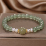 Bracelet en Jade Aventurine et Perles - Bijou Harmonie - Biloria