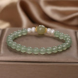 Bracelet en Jade Aventurine et Perles - Bijou Harmonie - Biloria