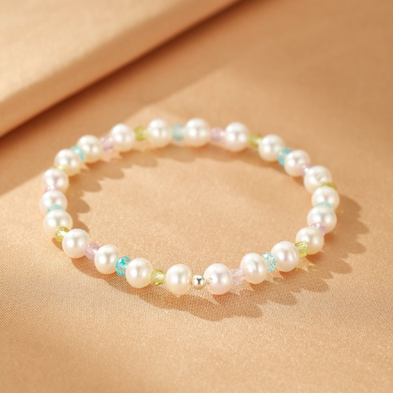 Bracelet Enfant Maman Perle Péridot Topaze Améthyste - Biloria