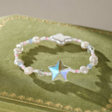 Bracelet Enfant Perles et Étoiles - Bijou Fille Coloré - Biloria