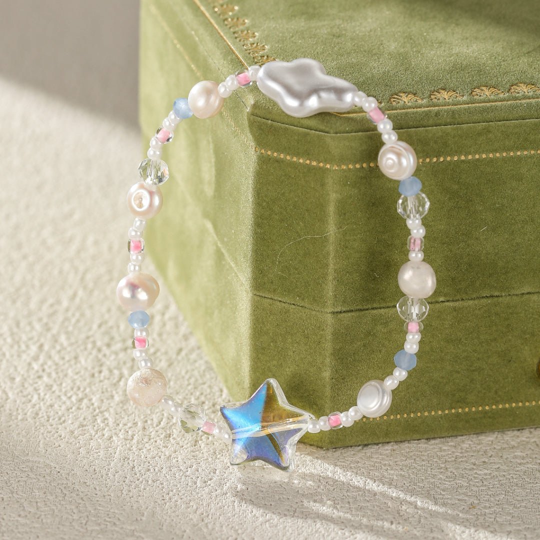 Bracelet Enfant Perles et Étoiles - Bijou Fille Coloré - Biloria