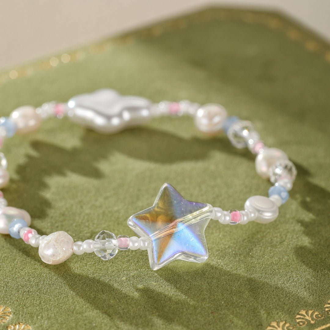 Bracelet Enfant Perles et Étoiles - Bijou Fille Coloré - Biloria