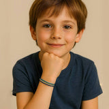 Bracelet Enfant Tressé Arc-en-Ciel Chanceux - Bijou Multicolore - Biloria